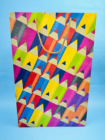 Colorful Pencil themed Paper Bags (Pack of 10)