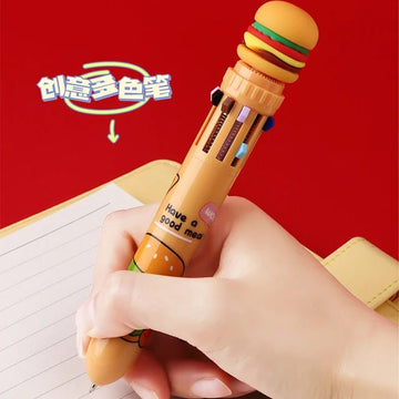 Fast food themed multicolor pen -1pc