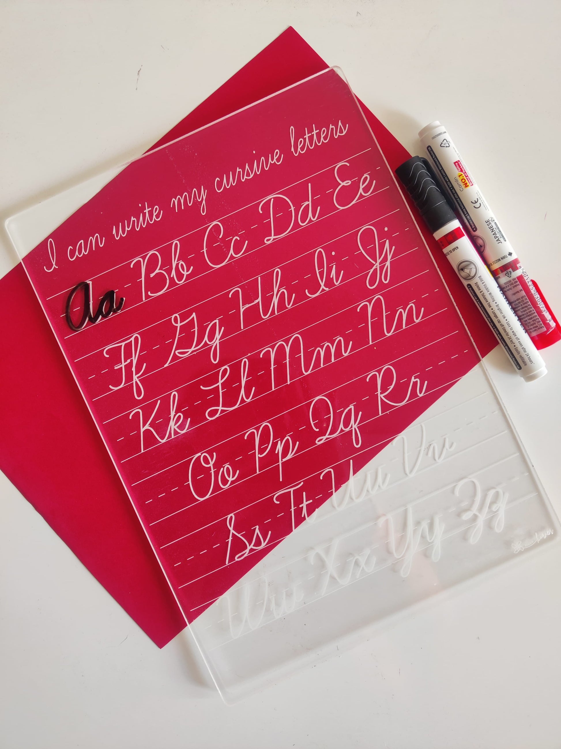 Reusable Cursive Writing Tracing Tray