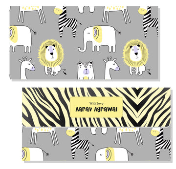 Personalised Envelope - Zebra n Friends (20pcs)  (PREPAID ONLY)