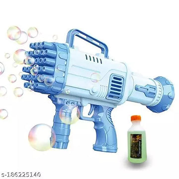 23 Holes Bubble Gun with 50 ml Bubble Solution for Kids (Random Color)