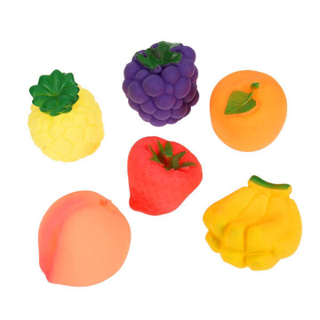 4 Squeeze Fruit Shaped Chu Chu Toys Baby Shower Bath Toy Kids(Random Design)