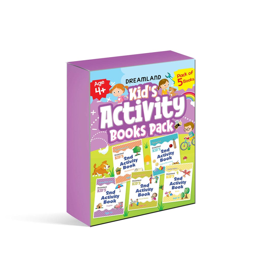 Kid's Activity Age 4+ - Pack of 5 (English, Maths, Environment, Good Habits, Logical Reasoning)