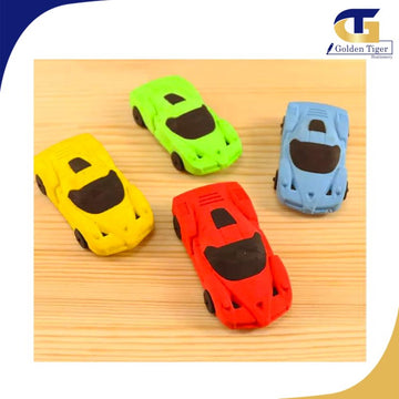 Cute 3D Car Shaped Multicolor Pencil  Eraser for Kids ( Random Colour )