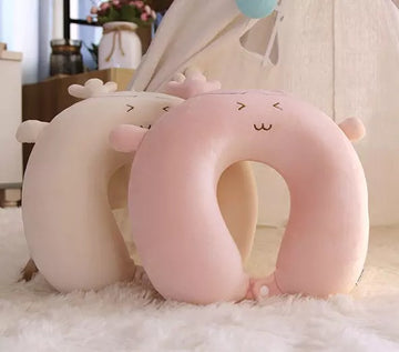 Super Soft U Shape Foam Travel Pillow with Button Lock Neck Pillow