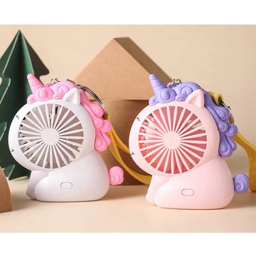 Creative Unicorn Portable Mini Fan / Unicorn USB Chargeable Fan /Portable Travel Fan for Kids