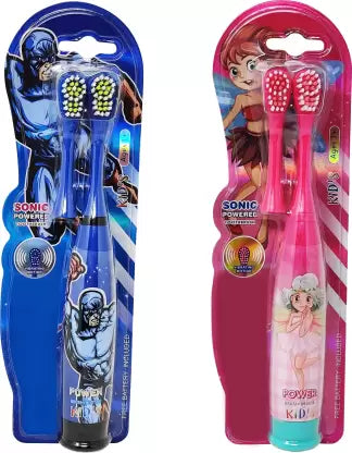Cartoon Printed Extra Soft Electric Battery Powered Toothbrush for Kids