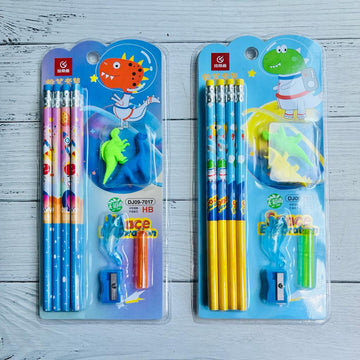 Space Dinosaur Theme Stationery Set (Random Colour)