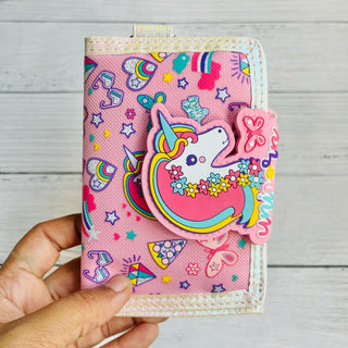 Premium Quality Colorful Theme Canvas Cross Body Clutch Wallet for Kids - One Zip Pocket for Cash and Cards, One Coin Pocket, and Adjustable Strap