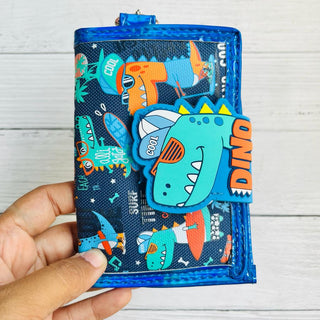 Premium Quality Colorful Theme Canvas Cross Body Clutch Wallet for Kids - One Zip Pocket for Cash and Cards, One Coin Pocket, and Adjustable Strap