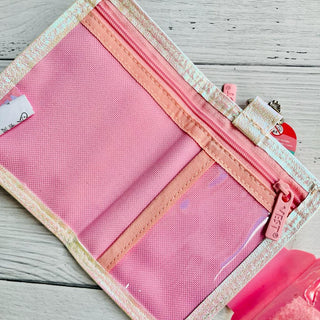 Premium Quality Colorful Theme Canvas Cross Body Clutch Wallet for Kids - One Zip Pocket for Cash and Cards, One Coin Pocket, and Adjustable Strap