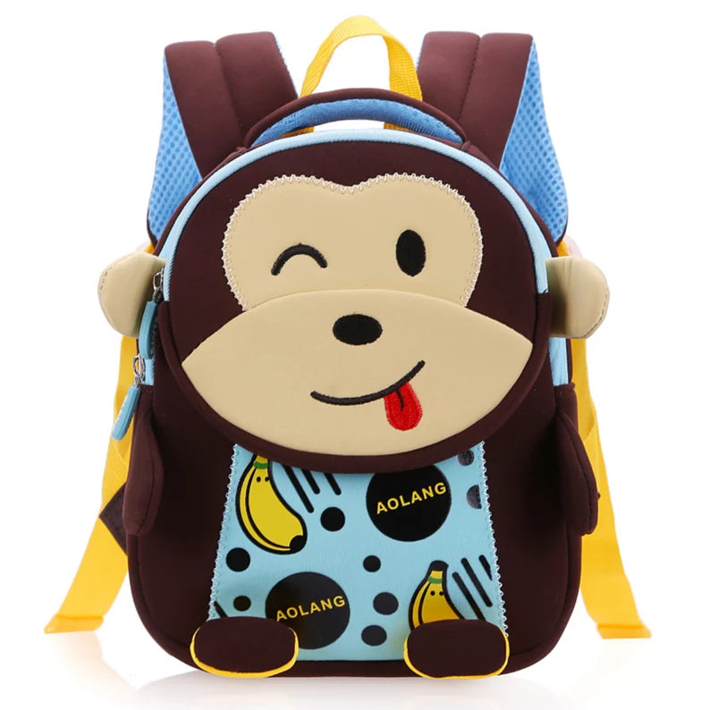 Kindergarten Children's Bags Boys And Girls Mini Monkey Backpacks