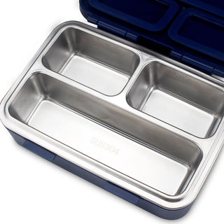 Thermal Insulated Leak-proof and Transfer-proof 3 Compartment Space Theme Lunch Box for Kids (550ml) - Random Color