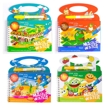 Random Variants Magic Water Coloring Book Reusable Book Good for Kids Toddlers Book Multi Color