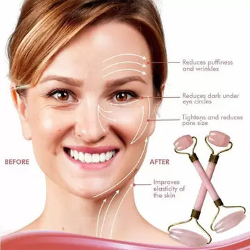 Premium Quality Rose Quartz Jade Facial Massage Roller