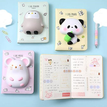 3D Squishy Notebook Soft PU Leather Stress Relief Squishy Design Diaries Journals Gifts for Kids