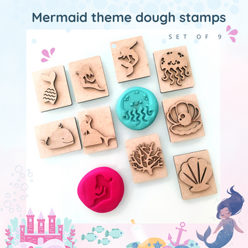 Mermaid Play Dough Stamp Set of 9