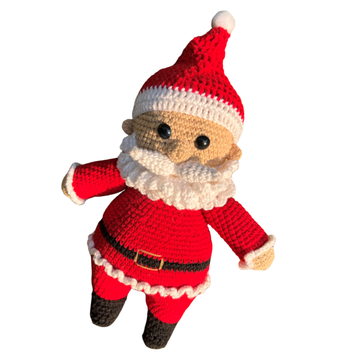 Cute Handmade Cotton Santa Claus Crochet Squishy Soft Toy for Kids & Toddlers Baby