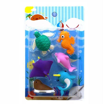 Amazing Sea animal eraser set of 6 pcs