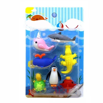 Amazing Sea animal eraser set of 6 pcs