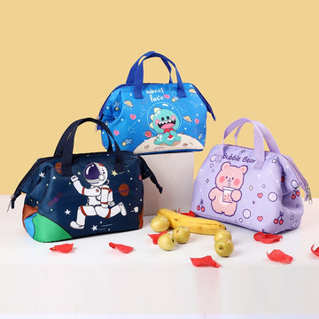 Quirky Printed Insulated Lunch Bag for Kids
