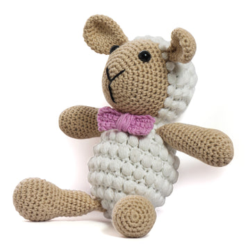 Cute Handmade Cotton Sheep Crochet Soft Squishy Toy for Kids & Toddlers Baby