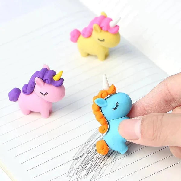 Chubby Unicorn Pencil Erasers, Kawaii School Supplies – MyKawaiiCrate