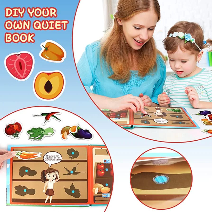 Vegetables Montessori Quiet Book