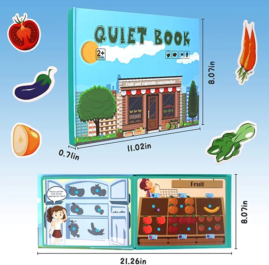 Vegetables Montessori Quiet Book