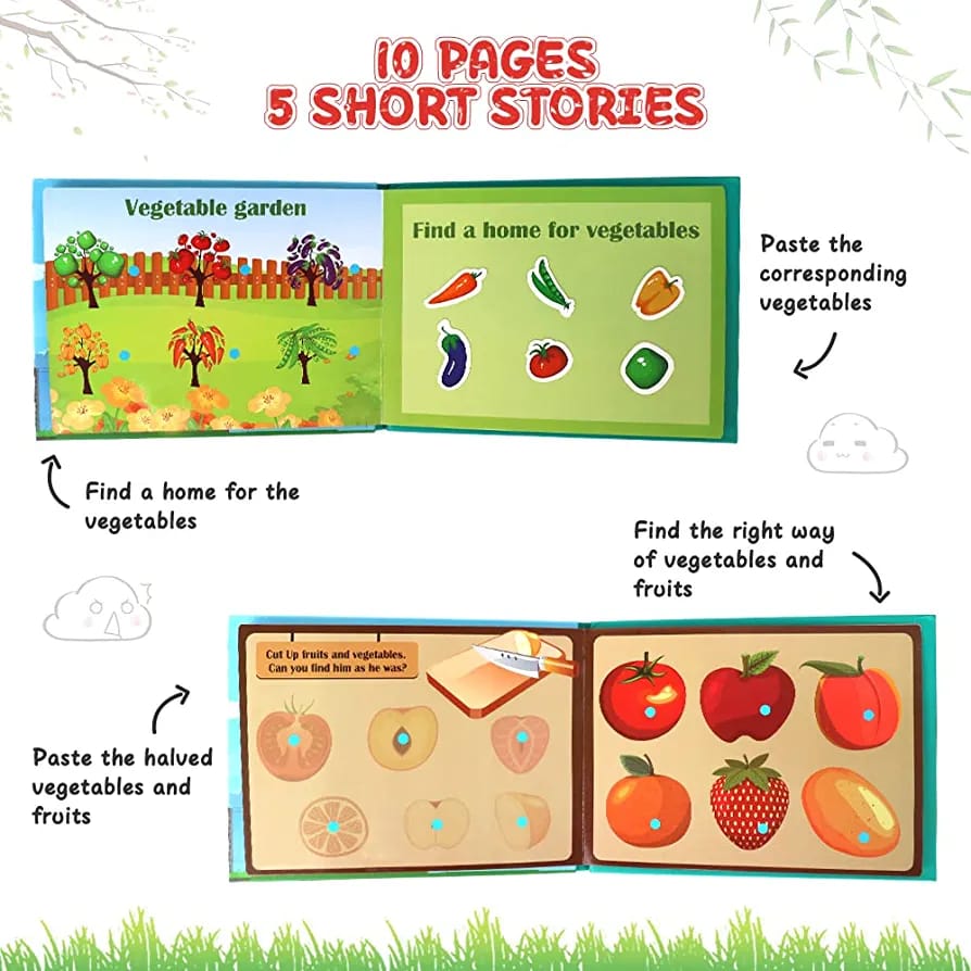 Vegetables Montessori Quiet Book