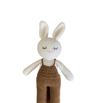 Cute Handmade Cotton White Bunny Crochet Squishy Soft Toy for Kids & Toddler Baby