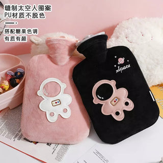 Cute Space Print Plush Hot Water Bag For Pain Relief - 1000ml